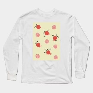 Pomegranate Illustration Print 7 Long Sleeve T-Shirt